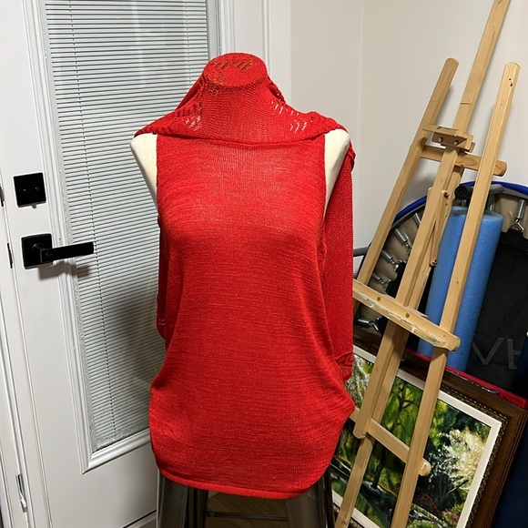 NWOT Nygard Classy Red Sweater Cape - Picture 2 of 6